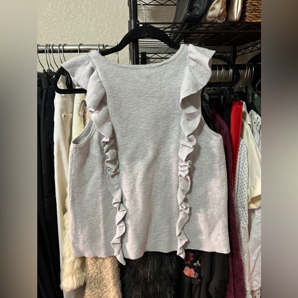🌼 FINAL PRICE Madewell Ruffle Sweater Tank - Picture 3 of 4